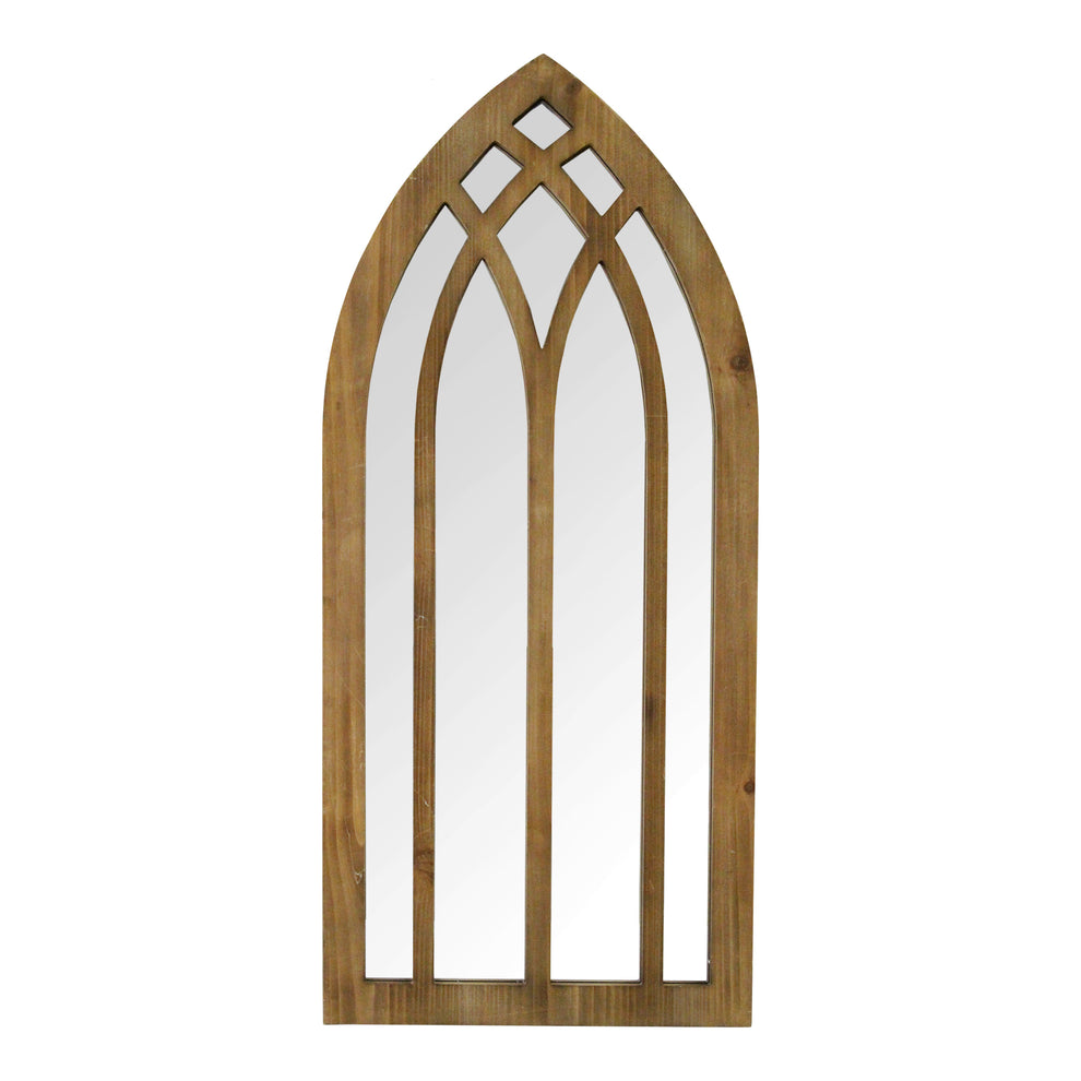 36" Gothic Inspired Arch Wood Wall Mirror By Homeroots | Wall Decor | Modishstore - 2