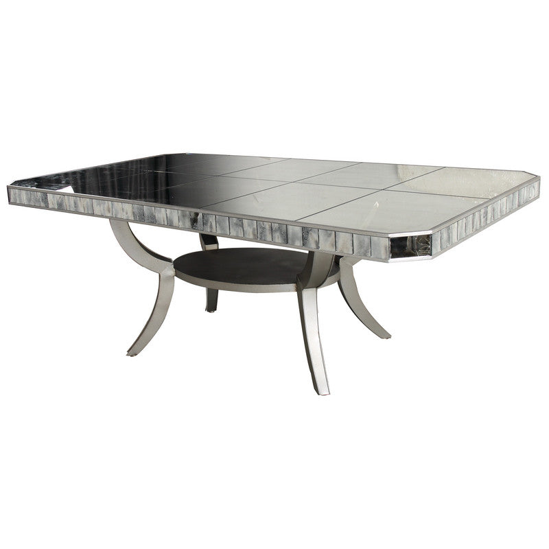 A&B Home Metal/Glass Rect. Dining Table | Dining Tables | Modishstore