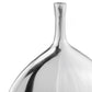 Mod Buffed Silver Long Neck Disc Vase By Homeroots | Vases | Modishstore - 4
