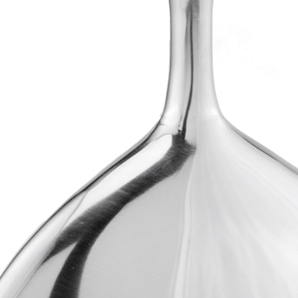 Mod Buffed Silver Long Neck Disc Vase By Homeroots | Vases | Modishstore - 5