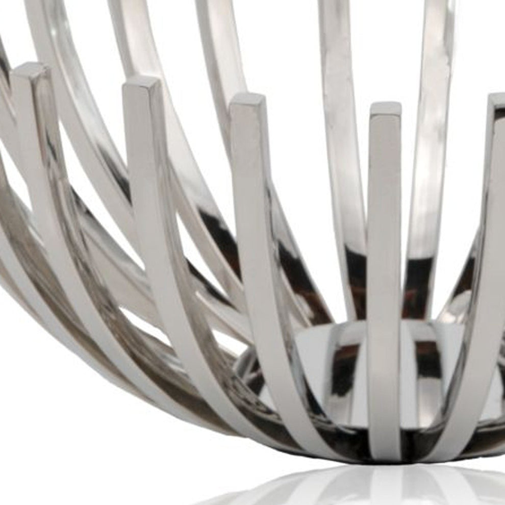 14' Round Stainless Steel Modern Open Centerpiece Bowl By Homeroots | Decorative Bowls | Modishstore - 4
