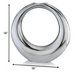 Silver Aluminum Ring Large Hoop Vase By Homeroots | Vases | Modishstore - 2