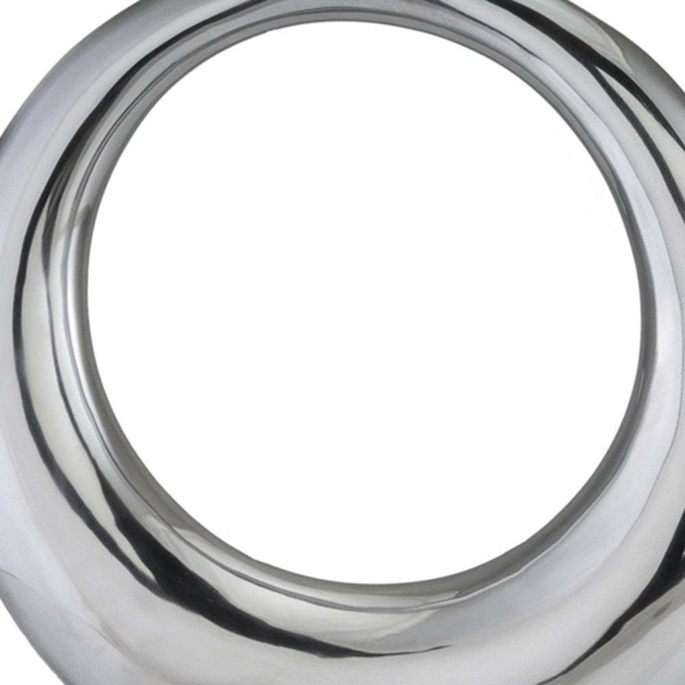 Silver Aluminum Ring Small Hoop Vase By Homeroots | Vases | Modishstore - 4