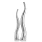 Set of 2 Modern Tall Silver Squiggly Floor Vases By Homeroots | Vases | Modishstore