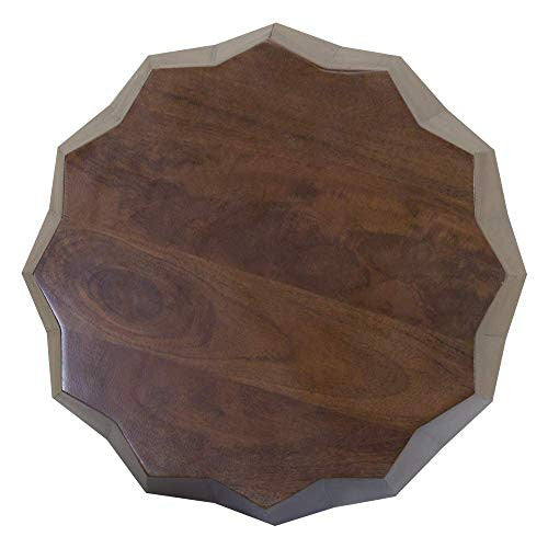 Boho Geo Brown Solid Wood End or Side Table By Homeroots | Side Tables | Modishstore - 2