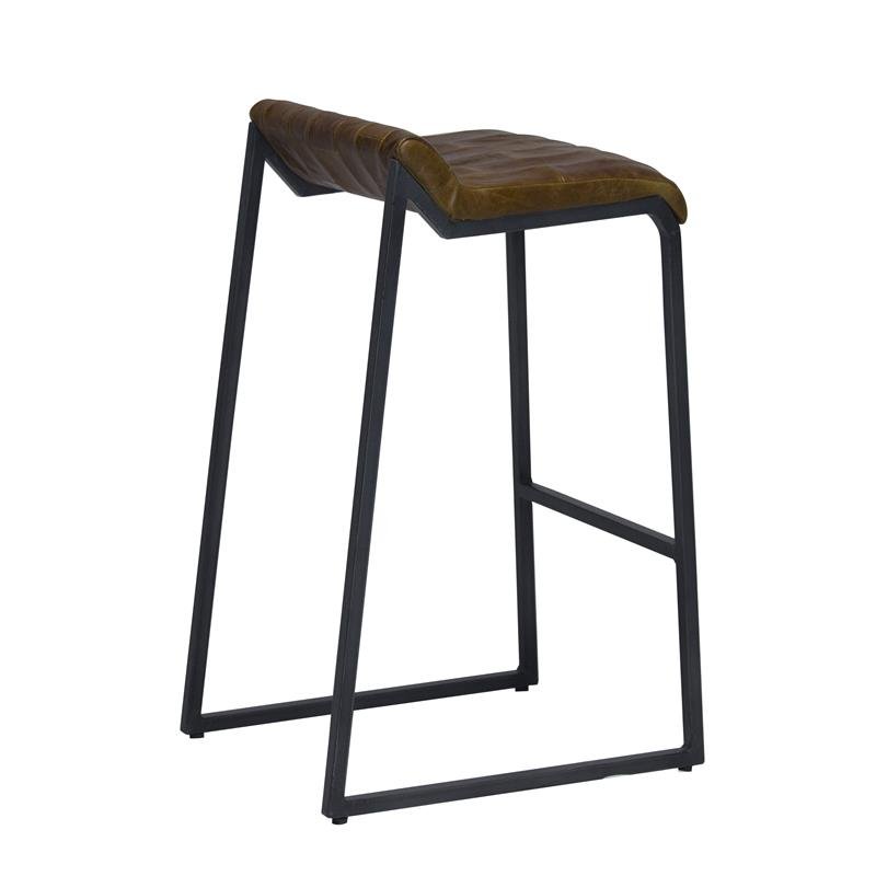 Modern Swatches Brown Leather Counter Stool By Homeroots | Counter Stools | Modishstore - 3