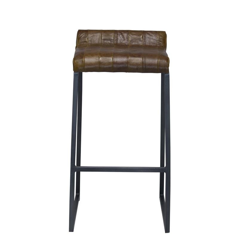 Modern Swatches Brown Leather Counter Stool By Homeroots | Counter Stools | Modishstore - 4