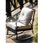 Black Steel Patio Rocking Chair with Beige Cushions By Homeroots | Rocking Chairs | Modishstore - 2