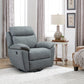 35" Gray Fabric Power Recliner with USB By Homeroots