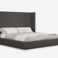 Black Faux Leather Bed King By Homeroots | Beds | Modishstore - 6