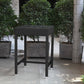 Black Aluminum And Wicker Bar Table Set Of By Homeroots | Bar Stools | Modishstore - 2