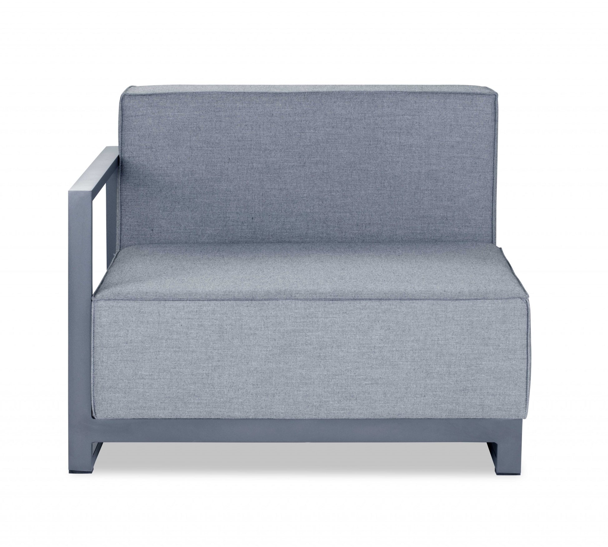 Gray Acrylic Modular Left Arm Chair By Homeroots | Accent Chairs | Modishstore