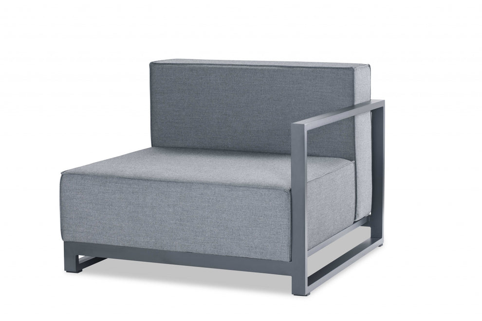 Gray Acrylic Modular Right Arm Chair By Homeroots | Accent Chairs | Modishstore - 2