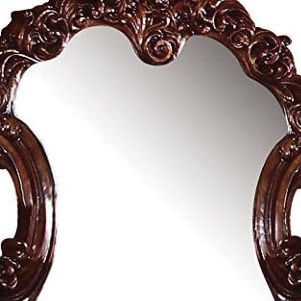 Cherry Wood Mirror By Homeroots | Mirrors | Modishstore - 2
