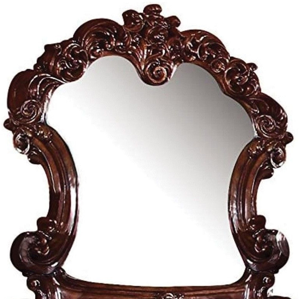 Cherry Wood Mirror By Homeroots