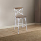 Antique White Wooden Bar Chair By Homeroots