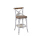 Antique White Wooden Bar Chair By Homeroots | Bar Stools | Modishstore