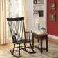Black Wood Rocking Chair By Homeroots | Rocking Chairs | Modishstore