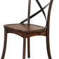 18" X 21" X 35" Dark Oak  Black Wood Side Chair Set2 By Homeroots