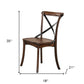 18" X 21" X 35" Dark Oak  Black Wood Side Chair Set2 By Homeroots