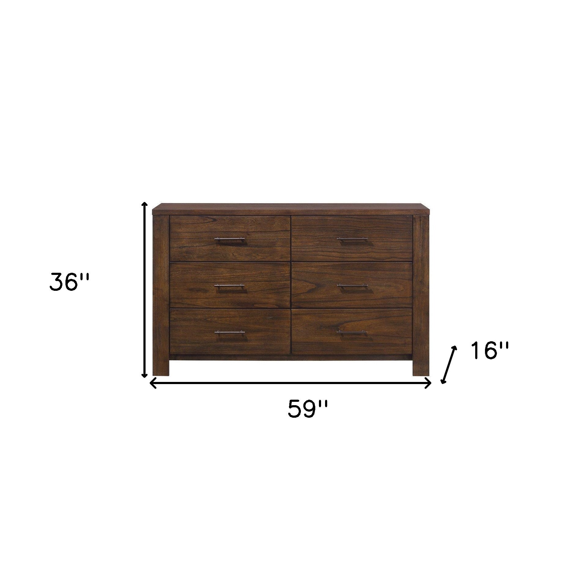 Oak Metal Dresser By Homeroots | Dressers | Modishstore - 7