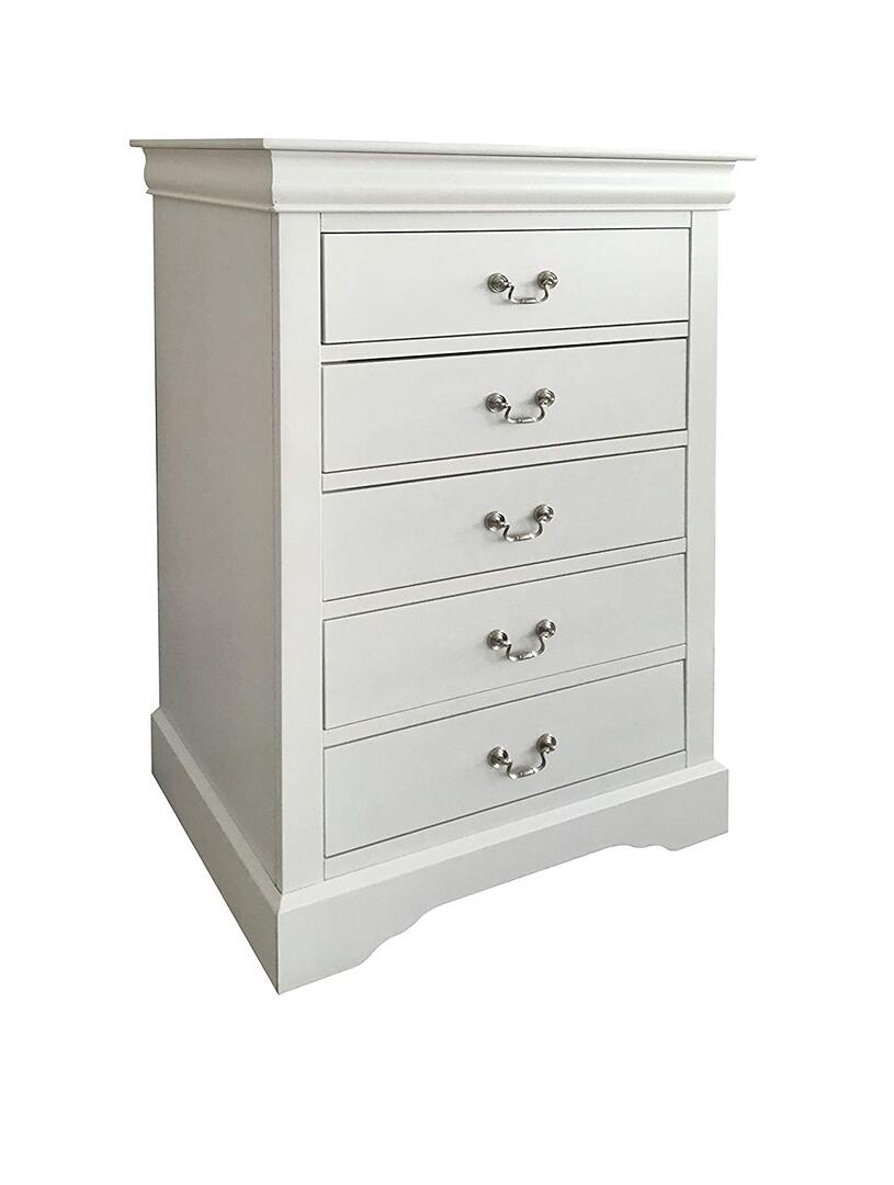White Metal Chest By Homeroots | Drawers | Modishstore