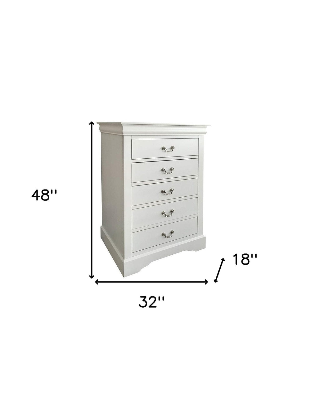 White Metal Chest By Homeroots | Drawers | Modishstore - 6
