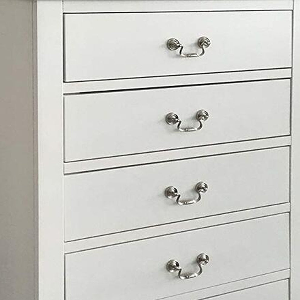 White Metal Chest By Homeroots | Drawers | Modishstore - 4
