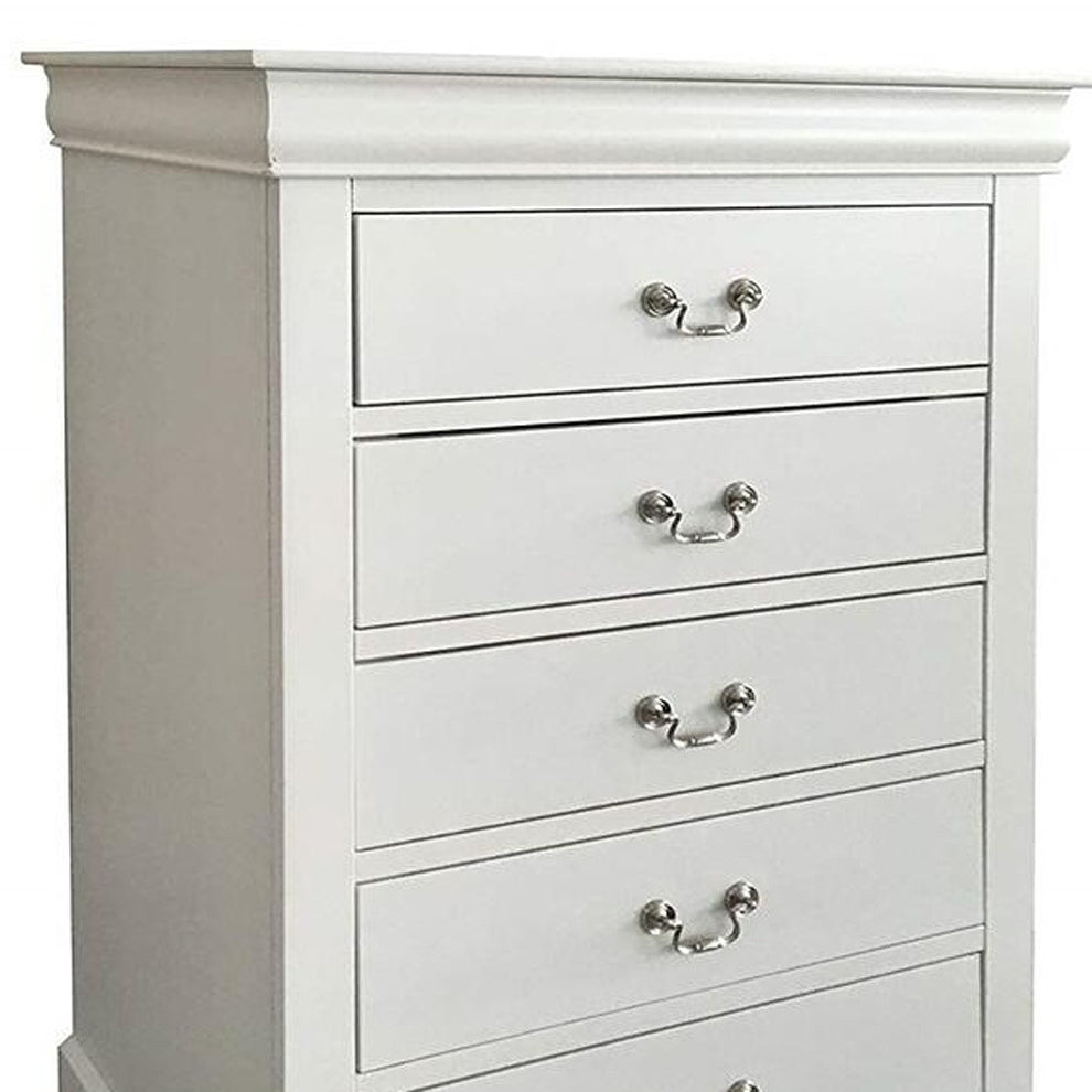 White Metal Chest By Homeroots | Drawers | Modishstore - 5