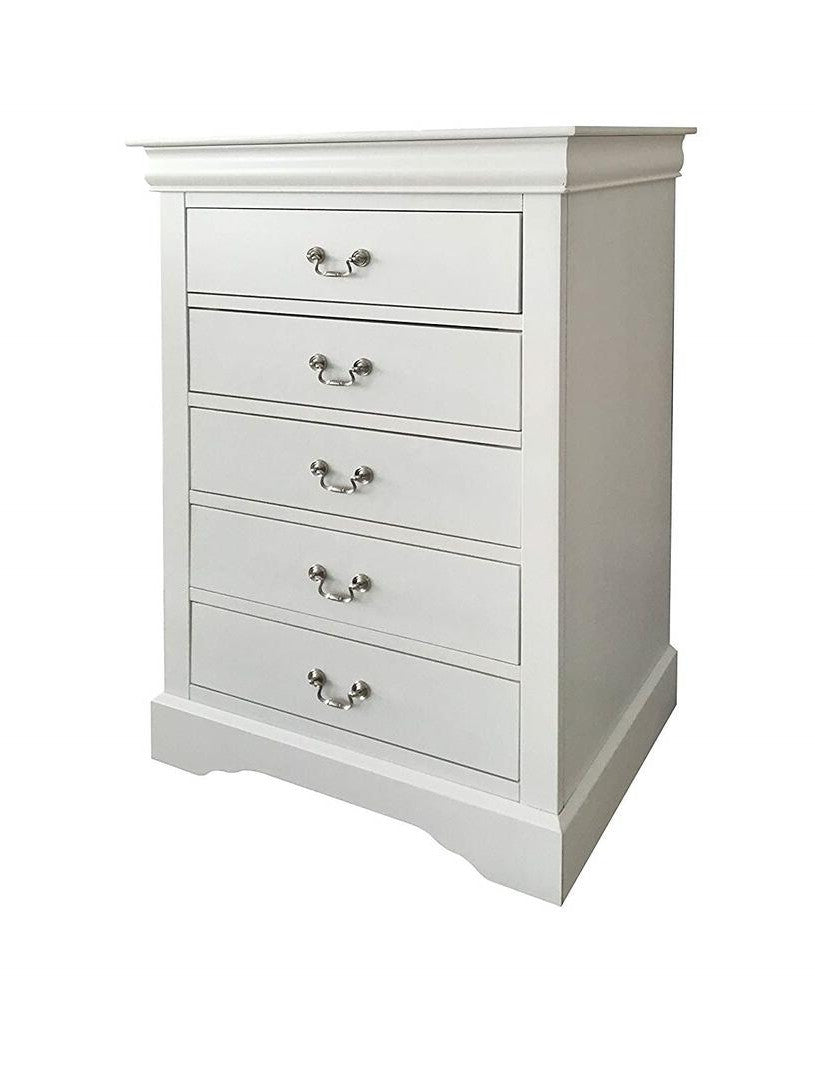 White Metal Chest By Homeroots | Drawers | Modishstore - 2