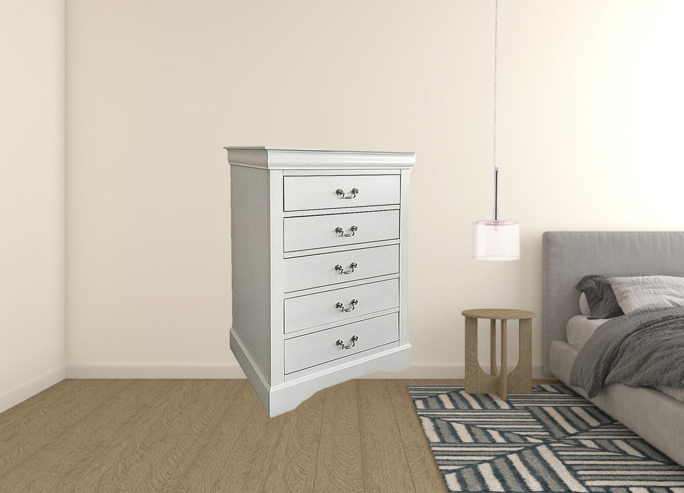 White Metal Chest By Homeroots | Drawers | Modishstore - 3