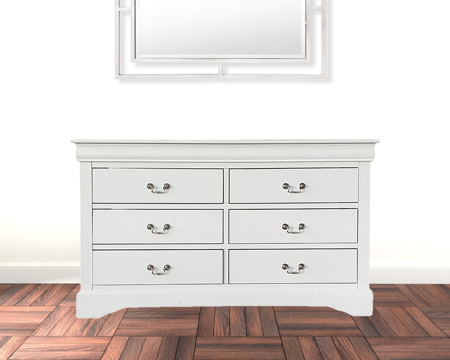 White Metal Dresser By Homeroots