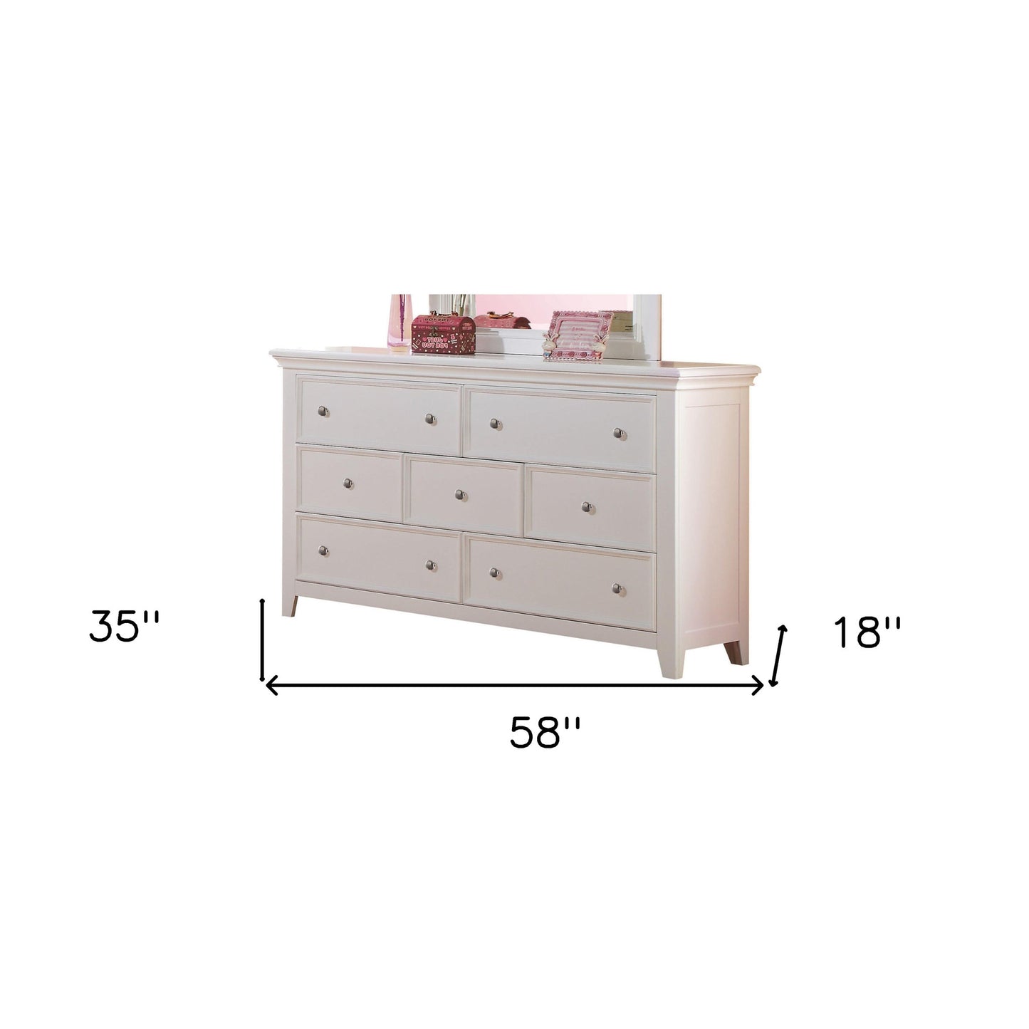 White Wood Dresser By Homeroots | Dressers | Modishstore