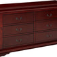 Cherry Wood Dresser By Homeroots - 374204 | Dressers | Modishstore