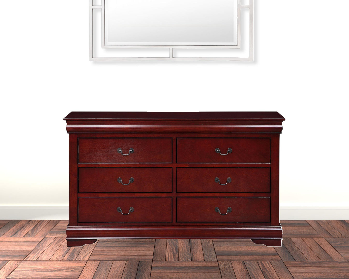 Cherry Wood Dresser By Homeroots - 374204 | Dressers | Modishstore - 4