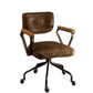 Vintage Whiskey Leather Office Chair By Homeroots | Office Chairs | Modishstore - 2