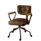 Vintage Whiskey Leather Office Chair By Homeroots | Office Chairs | Modishstore - 3