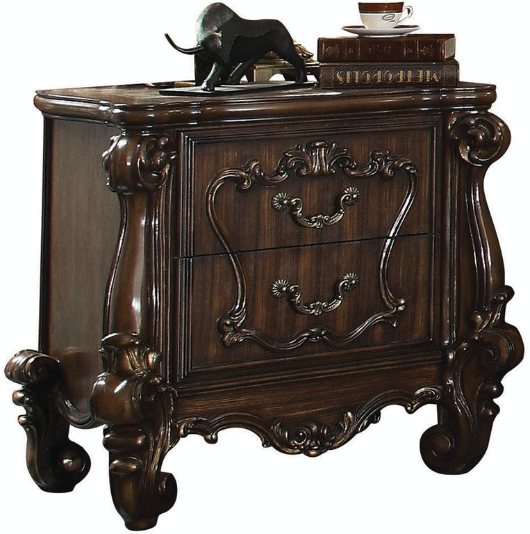 Cherry Oak Wood Nightstand By Homeroots - 374215 | Nightstands | Modishstore