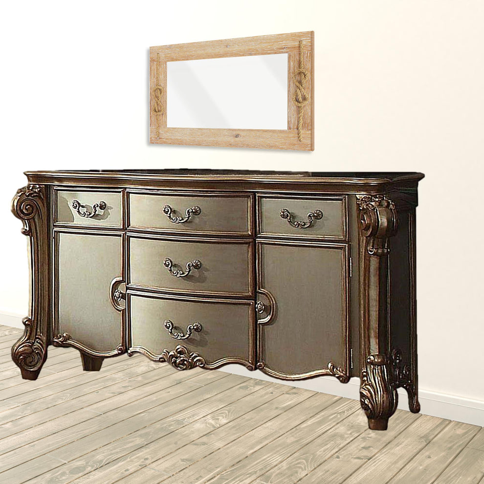 Gold Patina Bone Patina Dresser By Homeroots | Dressers | Modishstore - 2