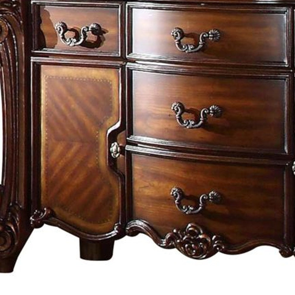 Cherry Wood Dresser By Homeroots - 374249 | Dressers | Modishstore - 3