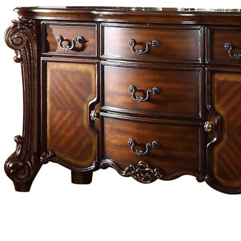 Cherry Wood Dresser By Homeroots - 374249 | Dressers | Modishstore - 4