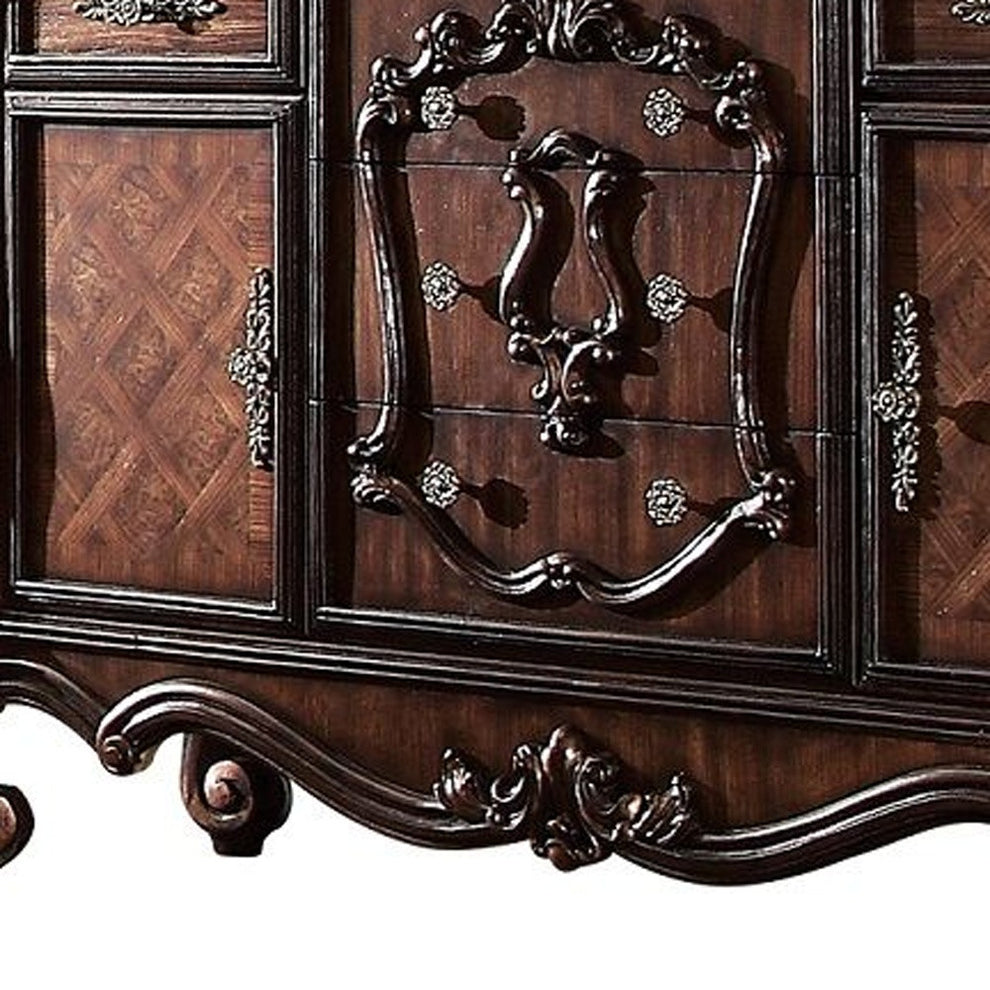 Cherry Oak Wood Dresser By Homeroots - 374251 | Dressers | Modishstore - 4