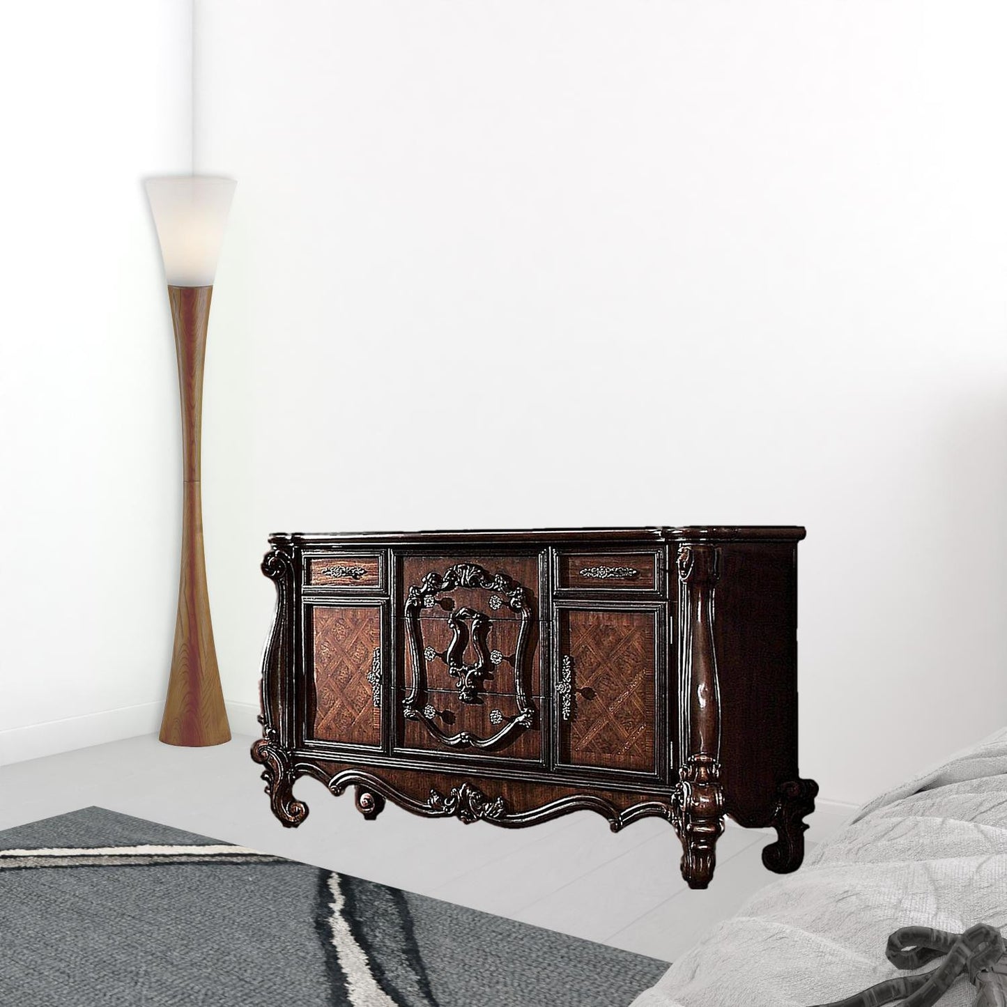 Cherry Oak Wood Dresser By Homeroots - 374251 | Dressers | Modishstore - 4