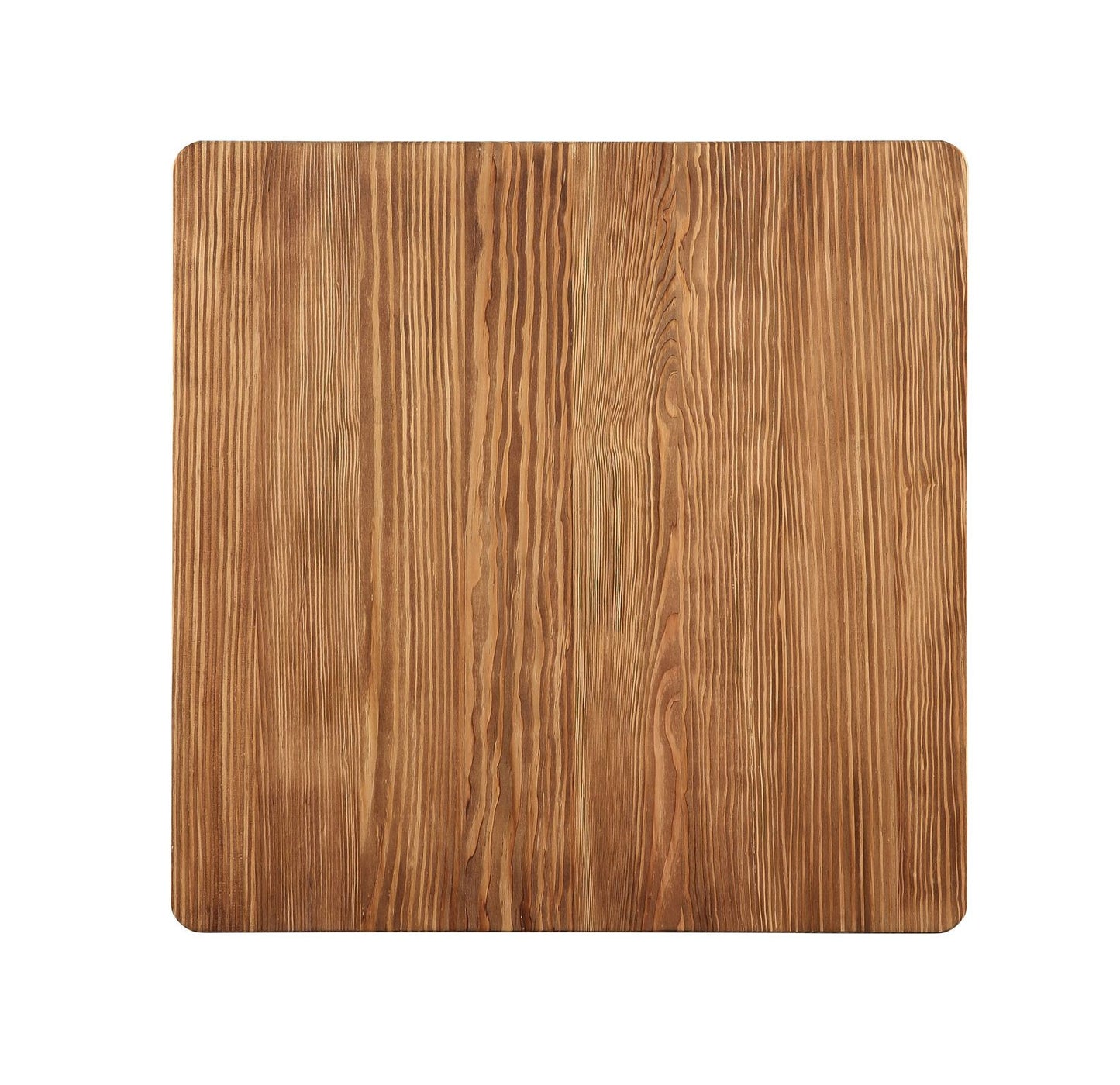 Square Natural And Black High Top Bar Table By Homeroots | Dining Chairs | Modishstore - 2