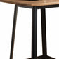 Square Natural And Black High Top Bar Table By Homeroots | Dining Chairs | Modishstore - 6