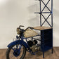 Blue Half-Bike Bar By Homeroots | Bar Carts | Modishstore - 3