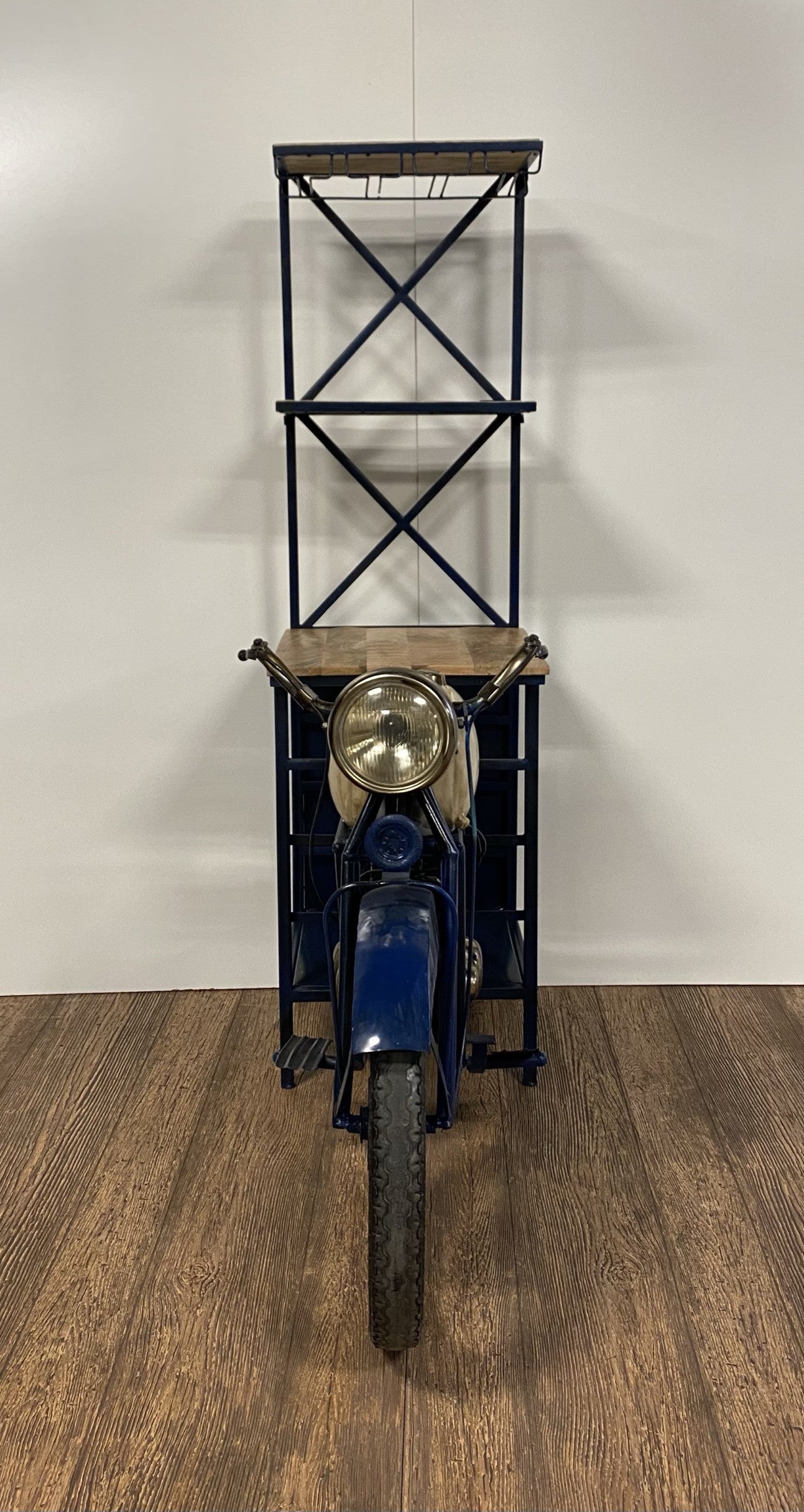 Blue Half-Bike Bar By Homeroots | Bar Carts | Modishstore - 5