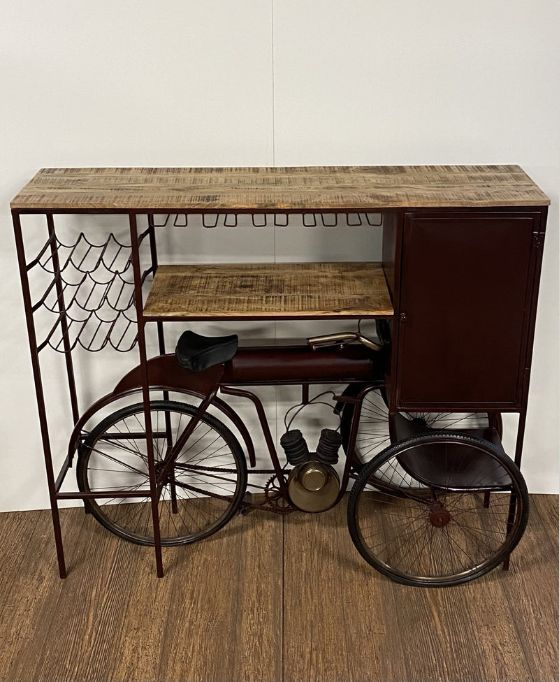 Maroon Tricycle Delivery Bar By Homeroots | Bar Carts | Modishstore