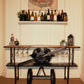 Black Metal Mango Wood Aeroplane Bar Counter By Homeroots | Bar Carts | Modishstore - 8