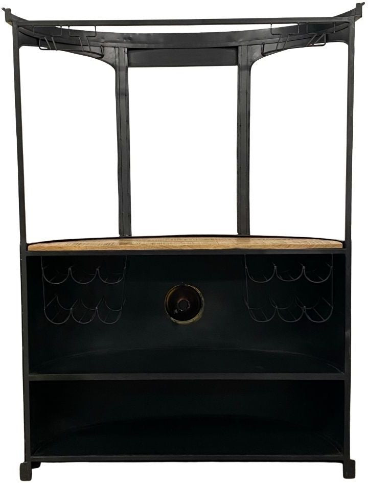 Yellow And Orange London Tram Bar By Homeroots | Bar Carts | Modishstore - 3